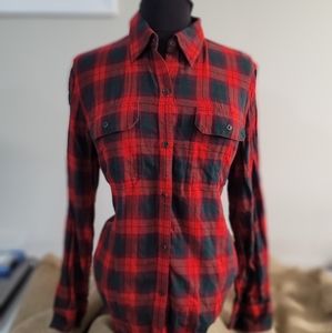 Chaps Ladies Plaid Button Up